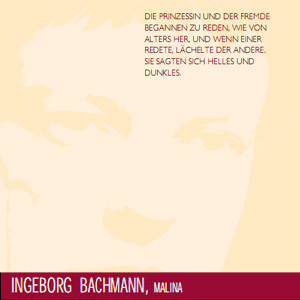 Porträt und Zitat Ingeborg Bachmann (Bild: Archiv)