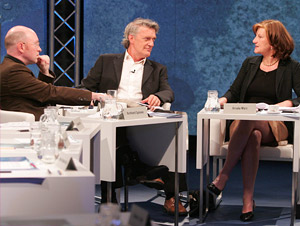 Burkhard Spinnen, Dieter Moor, Ursula März (Foto ORF/Johannes Puch)