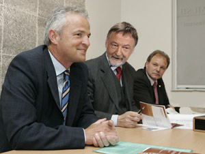 Klaus Leitner (Telekom), Willy Haslitzer (ORF), Kulturstadtrat Albert Gunzer (Bild: Johannes Puch))